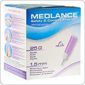 Ланцет MEDLANCE® плюс 25G/1.5mm , 21G/1,8mm, 21G/ 2,4mm ,2,0mm