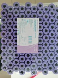 Пробирка вакуумная с крышкой, с наклейкой (ЭДТАКЗ) Фиолетовая, 4 мл , 13*75 мм ,100 шт.