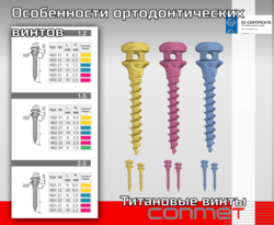 Характеристики ортодонтических минимплантатов КОНМЕТ