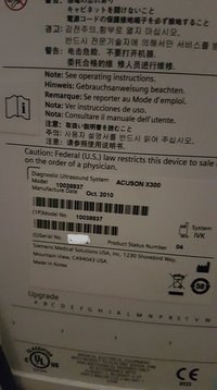 УЗИ аппарат Siemens ACUSON x300