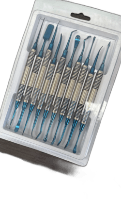 Набор стоматологических инструментов ( кюреты,экскаваторы, шпатели, гладилки,скейлеры)