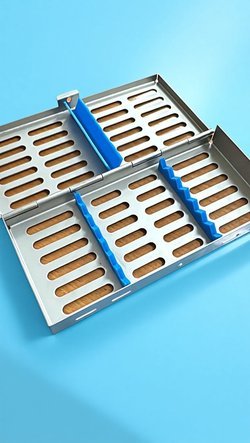 Стоматологический (медицинский) лоток с разделителями для стерилизации и хранения инструментов