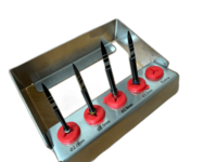 Набор стоматологических боров (фрез) разного диаметра для препарирования твёрдых тканей зуба