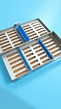 Стоматологический (медицинский) лоток с разделителями для стерилизации и хранения инструментов