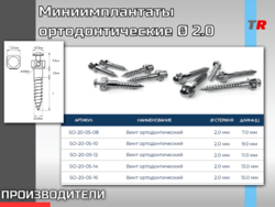 Миниимплантаты ортодонтические Ø 2.0