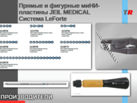 Прямые и фигурные миНИ-пластины JEIL MEDICAL Система LeForte