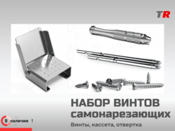 Набор винтов самонарезающих с отверткой и кассетой для фиксации мембран, костных блоков Endocarbon В Наличии!