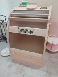 Устройство электронагревательное УН-1 (арома-сауна Здравница, модель 2 со стеклом, СУ Профи+, RGB - подсветка, датчик пульса, тонированная) Год выпуска: 2024.