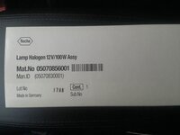 05070856001 Лампа галогеновая для Cobas Integra
