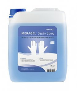 Средство для дезинфекции рук с антиподсушивающим эффектом (антисептик - спирт 70%) Meragel Septospray 5 л.