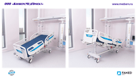 Кровать медицинская для реанимации и интенсивной терапии LE-12 (NANO), Famed, Польша: с весами, рентгенопрозрачная (с доступом для С-дуги)