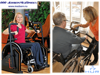 Тренажер реабилитационный HUR 9140, Финляндия, «жим от груди прямо перед собой в положении сидя с доступом для инвалидной коляски»  