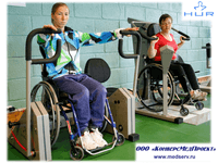 Тренажер реабилитационный HUR 9140, Финляндия, «жим от груди прямо перед собой в положении сидя с доступом для инвалидной коляски»  
