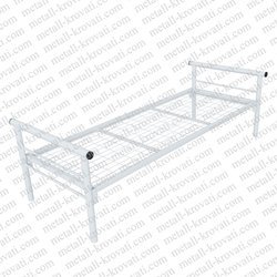 Кровать металлическая одноярусная сетка сварная. Бытовая КМ-2 без матраса