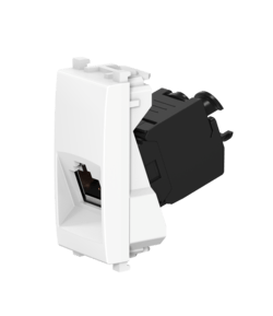 Розетка CADUCEUS ALING EXPERIENCE компьютерная, с модулем Keystone RJ45 8P8C cat.6A, UTP, модульная, для скрытой проводки, механизм