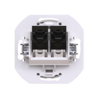 Встраиваемая двойная компьютерная розетка CADUCEUS ALING EON с модулями Keystone RJ45 8P8C, cat.5e, UTP, механизм
