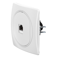 Встраиваемая компьютерная розетка CADUCEUS ALING EON с модулем Keystone RJ45 8P8C, cat.6, FTP