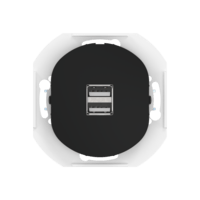 Розетка скрытой установки CADUCEUS ALING EON USB тип A для зарядки устройств, двойная, 2,1А, 5В=, 250В~, механизм