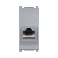 Розетка CADUCEUS ALING EXPERIENCE компьютерная, с модулем Keystone RJ45 8P8C cat.6, FTP, модульная, для скрытой проводки, механизм