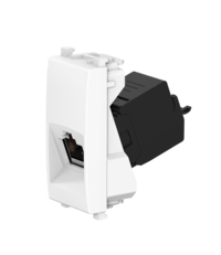 Розетка CADUCEUS ALING EXPERIENCE компьютерная, с модулем Keystone RJ45 8P8C cat.6A, FTP, модульная, экранированная, для скрытой проводки, механизм