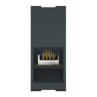 Розетка компьютерная CADUCEUS ALING MODE с модулем Keystone RJ45 8P8C cat.6A, UTP, модульная, для скрытой проводки, механизм
