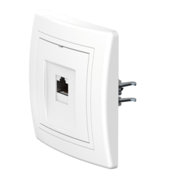 Розетка скрытой установки CADUCEUS ALING PRESTIGE компьютерная с модулем Keystone RJ45 8P8C, cat.6, UTP