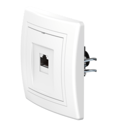 Розетка скрытой установки CADUCEUS ALING PRESTIGE компьютерная с модулем Keystone RJ45 8P8C, cat.6A, UTP