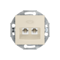 Розетка скрытой установки CADUCEUS ALING PRESTIGE 2хRJ12 6P2C двойная, телефонная, механизм
