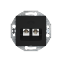 Розетка скрытой установки CADUCEUS ALING PRESTIGE 2хRJ12 6P2C двойная, телефонная, механизм