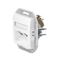 Розетка скрытой установки CADUCEUS ALING PRESTIGE двойная, компьютерная с модулями Keystone RJ45 8P8C, cat.5e, FTP, механизм