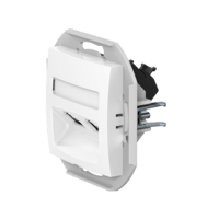 Розетка скрытой установки CADUCEUS ALING PRESTIGE двойная компьютерная с модулями Keystone RJ45 8P8C, cat.6, UTP, механизм