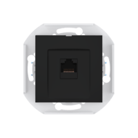Розетка скрытой установки CADUCEUS ALING PRESTIGE компьютерная с модулем Keystone RJ45 8P8C, cat.6A, UTP, механизм