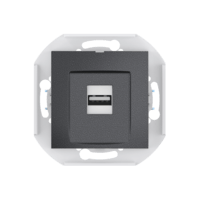 Розетка скрытой установки CADUCEUS ALING PRESTIGE с модулем Keystone USB 2.0 тип А-А, 250В~, механизм