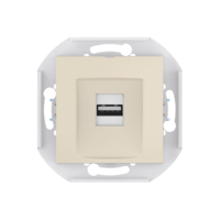 Розетка скрытой установки CADUCEUS ALING PRESTIGE с модулем Keystone USB 2.0 тип А-А, 250В~, механизм