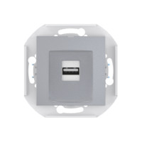 Розетка скрытой установки CADUCEUS ALING PRESTIGE с модулем Keystone USB 2.0 тип А-А, 250В~, механизм