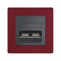 Розетка скрытой установки CADUCEUS ALING PRESTIGE двойная компьютерная с модулями Keystone RJ45 8P8C cat.6, UTP