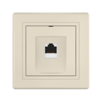 Розетка скрытой установки CADUCEUS ALING PRESTIGE компьютерная с модулем Keystone RJ45 8P8C cat.6, FTP