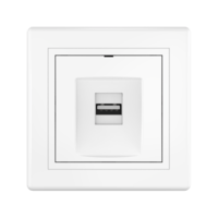 Розетка скрытой установки CADUCEUS ALING PRESTIGE с модулем Keystone USB 2.0 тип А-А, 250В~
