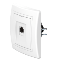 Розетка скрытой установки CADUCEUS ALING PRESTIGE компьютерная с модулем Keystone RJ45 8P8C, cat.6A, S/FTP