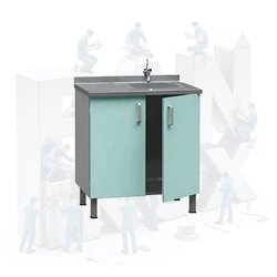 Тумба медицинская без полок ПЛ-ТМ26