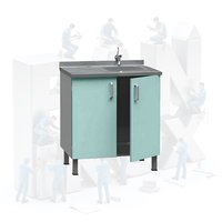 Тумба медицинская без полок ПЛ-ТМ26