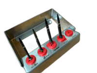 Набор стоматологических боров (фрез) разного диаметра для препарирования твёрдых тканей зуба 