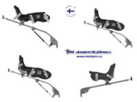 Опоры для ног с пневмоприводом типа "стремя", "сапожки", "башмаки" для операционного стола для урологии / проктологии